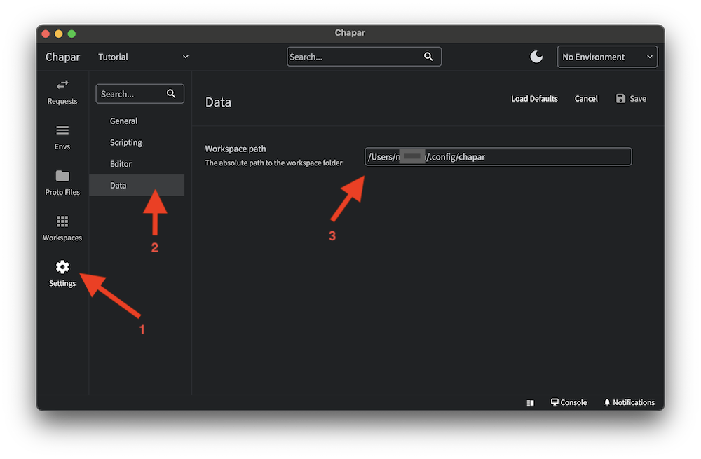 Change Data Location
