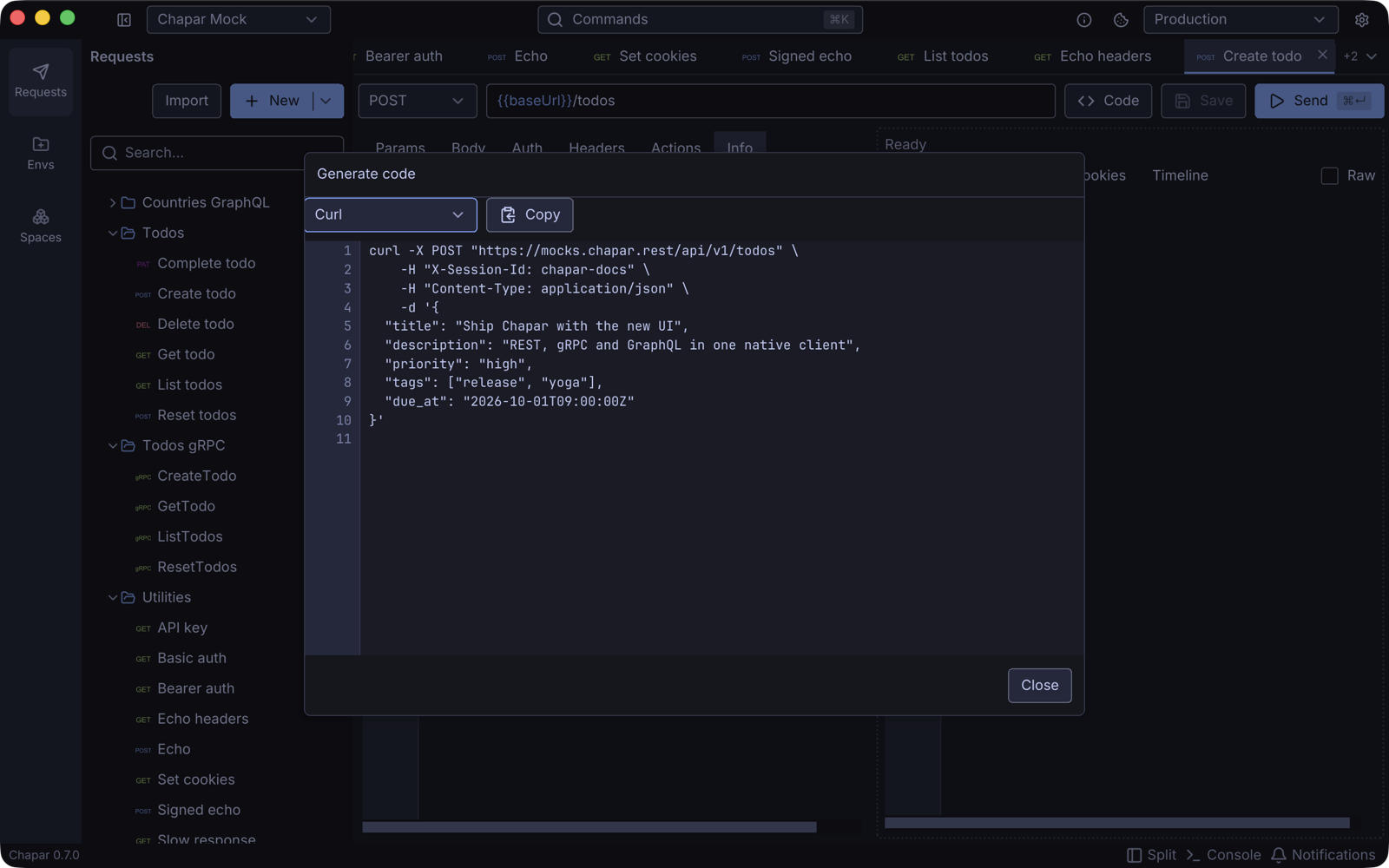 Generate code