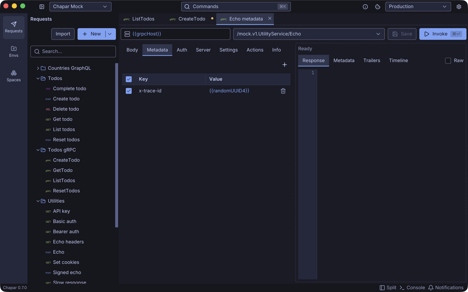 Request metadata