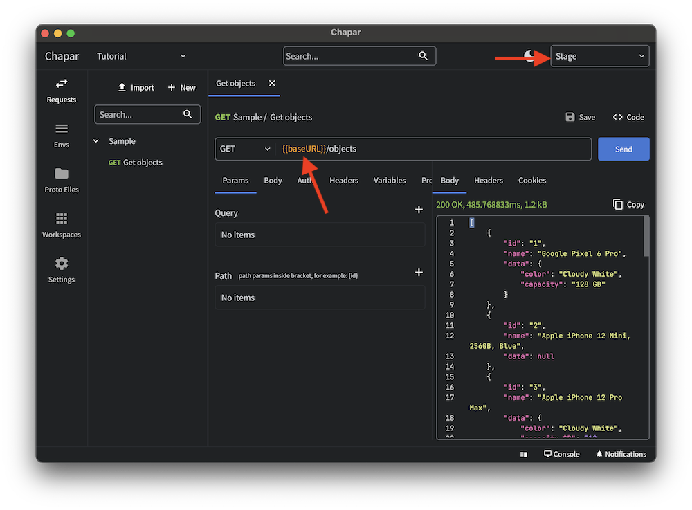Using Variables in Requests